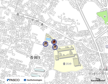 香川児童クラブ（てんとう虫クラブ）の地図