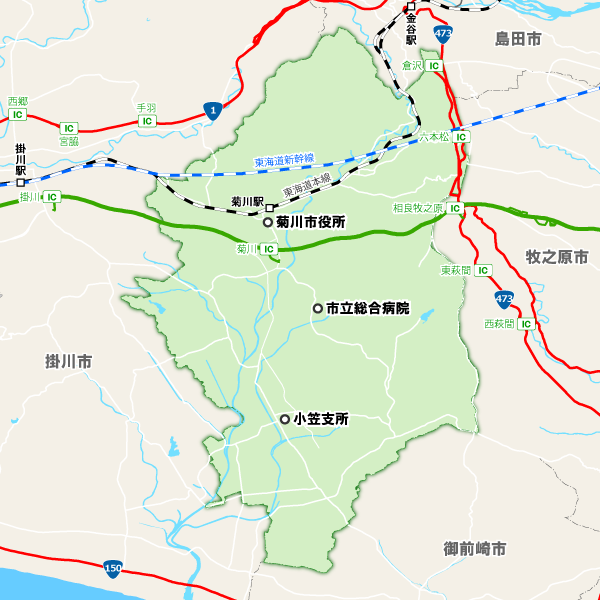 クリックした付近を中心とした地図が開きます