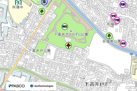 地図：下高井戸おおぞら公園