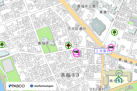 地図：善福寺美樹園公園