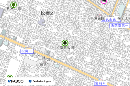 地図：松庵東公園