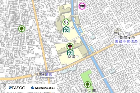 地図：荻窪中学校
