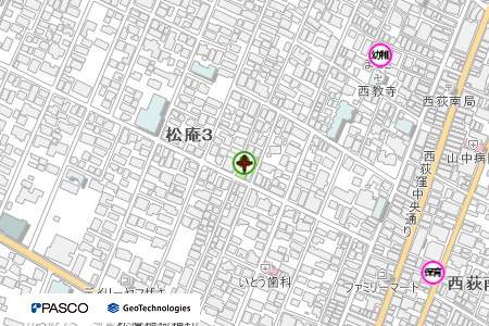 地図：西高井戸児童遊園