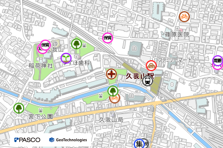 地図：久我山西自転車駐車場