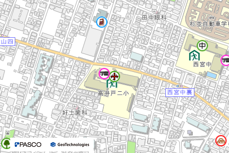 地図：高井戸第二小学校