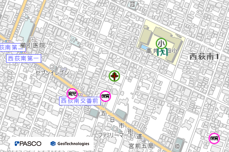 地図：大宮前児童遊園