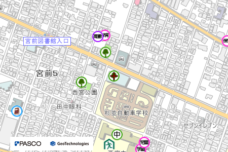 地図：宮前新田緑地