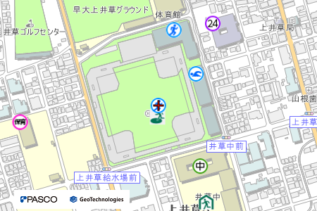 地図：TAC杉並区上井草スポーツセンター（運動場）