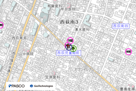 地図：西荻南児童館