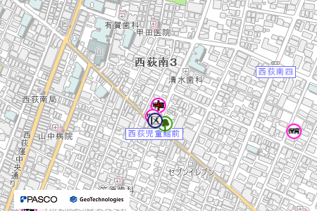 地図：西荻南学童クラブ
