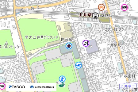 地図：TAC杉並区上井草スポーツセンター（体育館）