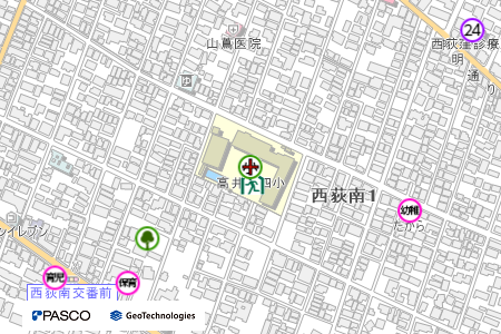 地図：高井戸第四小学校