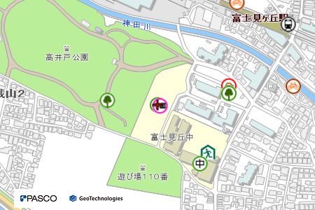 地図：富士見丘小学校