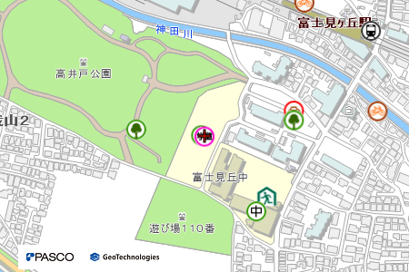 地図：富士見丘学童クラブ