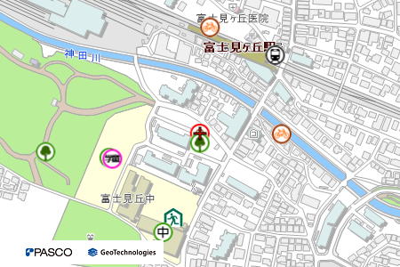 地図：富士見丘児童遊園（土のうストッカー）