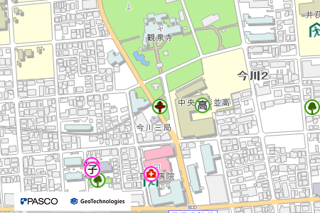 地図：観泉寺児童遊園