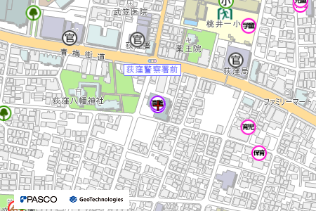 地図：東京工芸大学　杉並アニメーションミュージアム