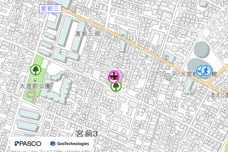 地図：宮前北学童クラブ