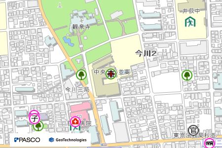 地図：中央大学杉並高等学校