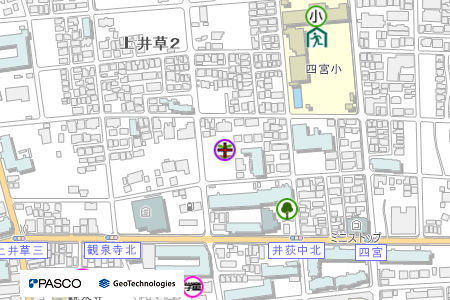 地図：上井草二丁目団体利用農園