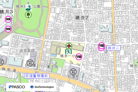地図：桃井第一小学校