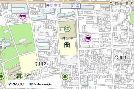 地図：井荻中学校（震災救援所）