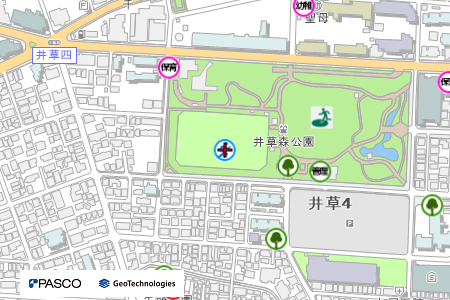 地図：井草森公園運動場