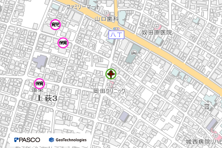 地図：上荻窪第三児童遊園