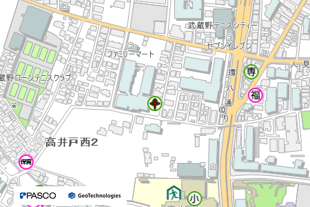 地図：高井戸丸太緑地