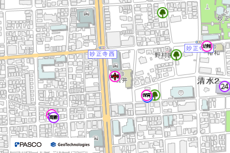 地図：桃井幼稚園