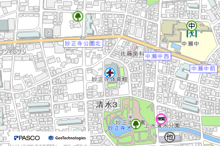地図：TAC杉並区妙正寺体育館