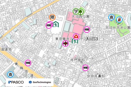 地図：東京衛生病院病児保育室こひつじハウス
