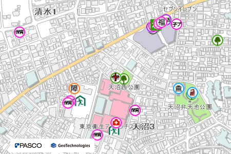 地図：三育学院大学　東京校舎