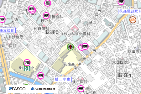地図：荻窪高等学校