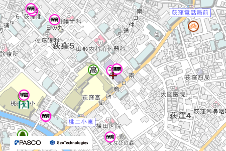 地図：荻窪子どもセンター
