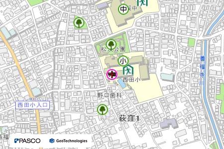 地図：西田学童クラブ