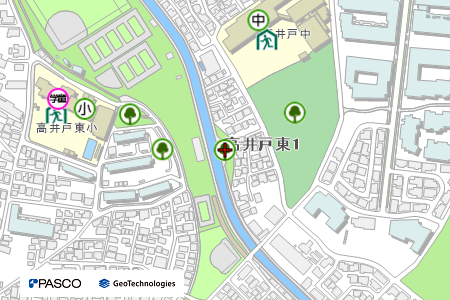 地図：乙女橋緑地