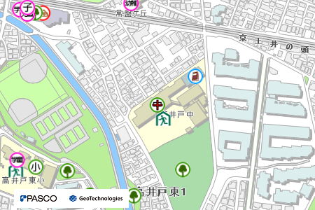 地図：高井戸中学校