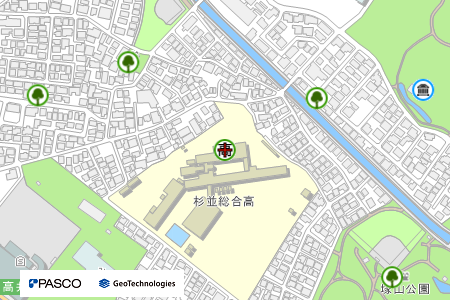 地図：杉並総合高等学校