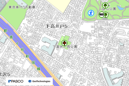 地図：下高井戸西公園