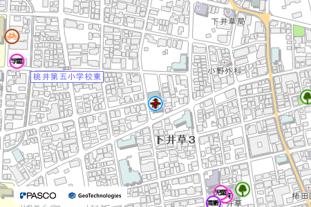 地図：下井草図書館