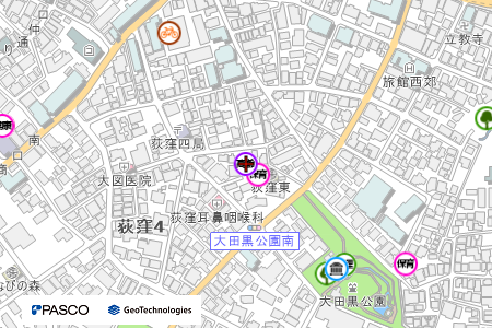 地図：ゆうゆう荻窪東館