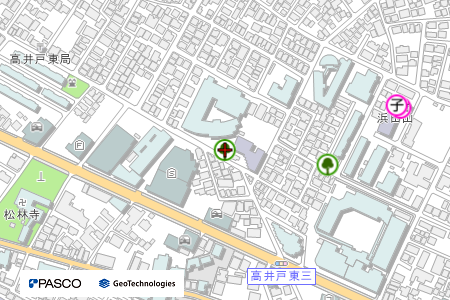 地図：高井戸東ひだまり緑地
