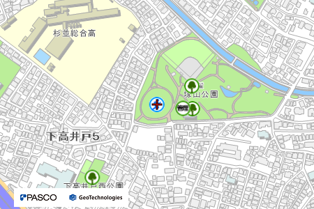 地図：塚山公園運動場