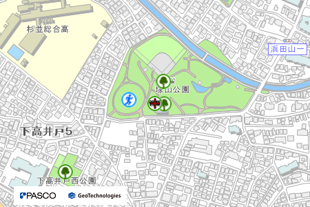 地図：塚山公園管理事務所