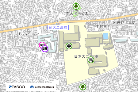 地図：日本大学第二中学校