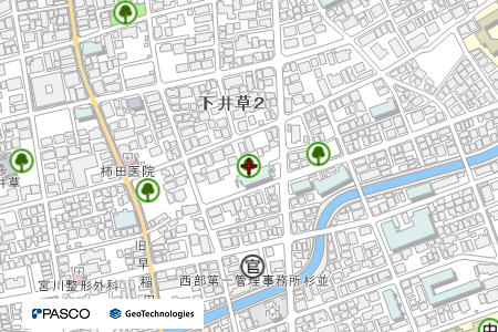 地図：下井草二丁目公園