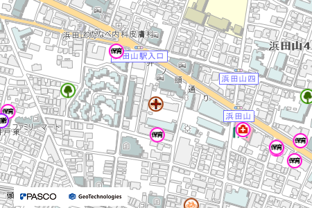 地図：浜田山北第二自転車駐車場