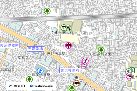 地図：グローバルキッズ荻窪保育園