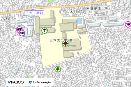 地図：日本大学第二高等学校